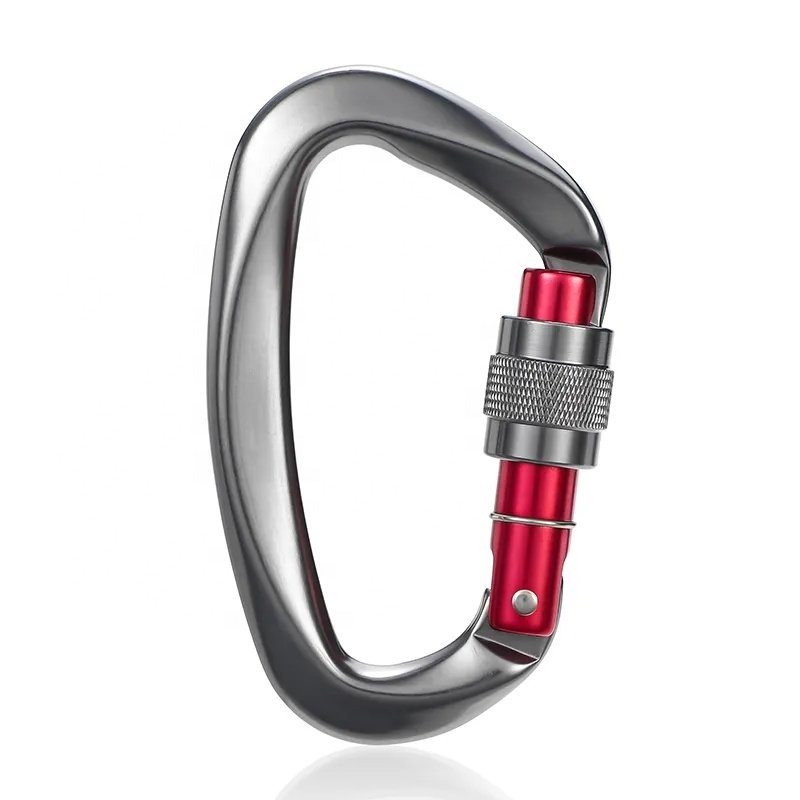 Carabiner Clips Aluminium Snap Hook 25kn Ultra-Light Locking Climbing Carabiner